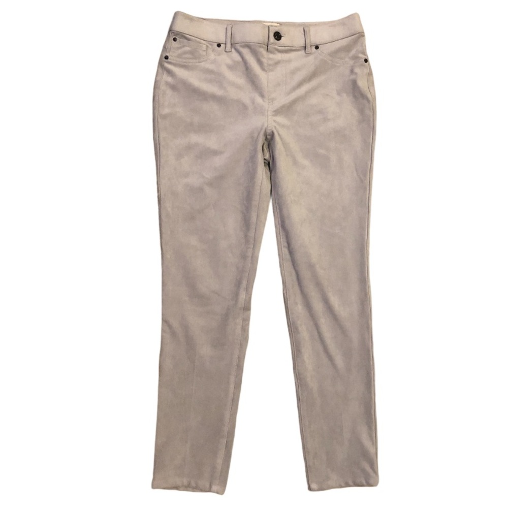 CHICO’S FAUX SUEDE GRAY PANTS 0